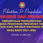 PELANTIKAN DAN PENGUKUHAN PENGURUS DAN PENGAWAS PPLP-PT PGRI PACITAN MASA BAKTI 2021-2026
